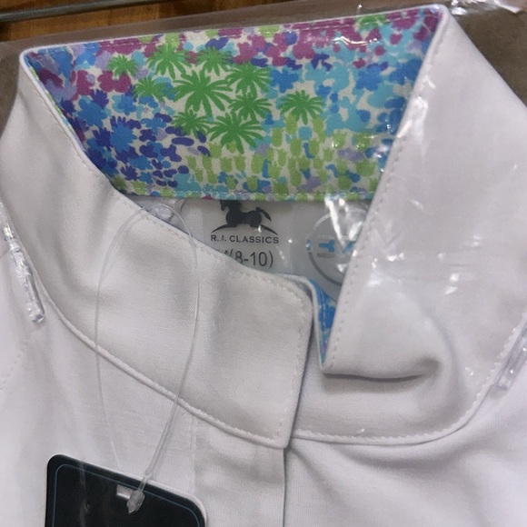 New Equestrian RJ Classics Maddie Jr Girls Show Shirt - size 8-10 - Picture 6 of 6